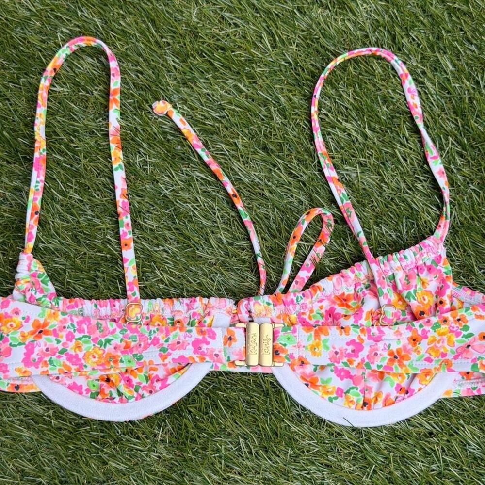 Kulani kinis pink orange and green bikini top - Picture 3 of 4